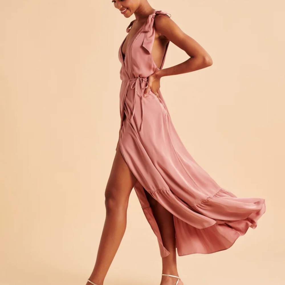 Brand new ..Sweet satin wrap front maxi dress